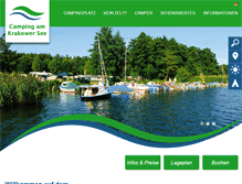 Tablet Screenshot of campingplatz-krakower-see.de